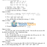 Đề khảo sát Toán 7 HSG lần 2 năm 2015–2016 trường THCS Bồ Lý – Vĩnh Phúc