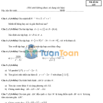 Đề thi giữa học kì 1 Toán lớp 10 năm 2020–2021 – THPT Nguyễn Công Trứ, Phú Yên
